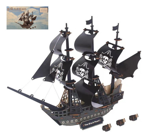 Quebra-cabeza 3d De Barcos Piratas, Modelos, Bloques De Cons