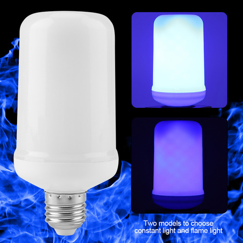 Bombilla De Fuego Azul De Simulación De Llama Led De Inducci