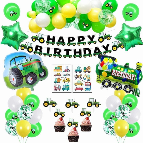 Decoración de cumpleaños de tractor Decoración de cumpleaños de tractor