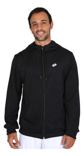 Campera Fútbol Lotto Maestro Hombre En Negro