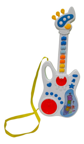 Guitarra Musical Con Luz Melodias Infantil 36 Cm En Caja