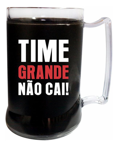 Caneca Gel Flamengo Time Grande Não Cai - Preto