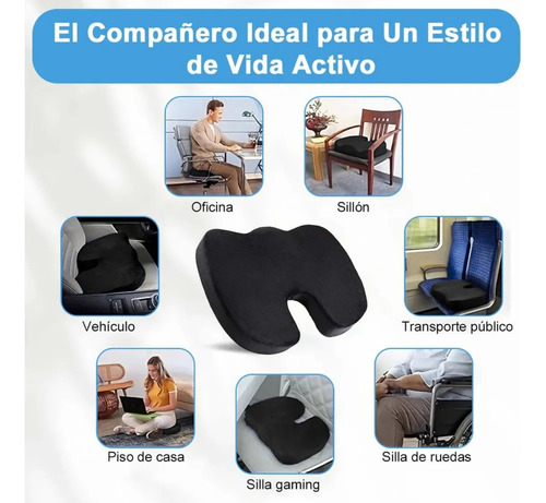 Cojín Asiento Lumbar Ergonomico Coxis Ortopédico Silla