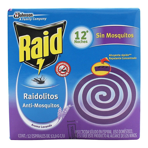 Insecticida Raid Raidolitos Lavanda 150 Gr