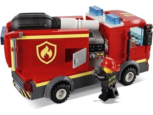 Lego rescate del incendio en la hamburguesería sale