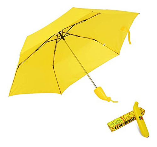 Paraguas  De Lluvia Solar Um-banana  Amarillo Plegable Prote
