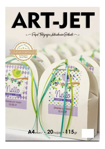 Art-jet Papel Fotografico Glossy Autoadhesivo A4 115gr X20