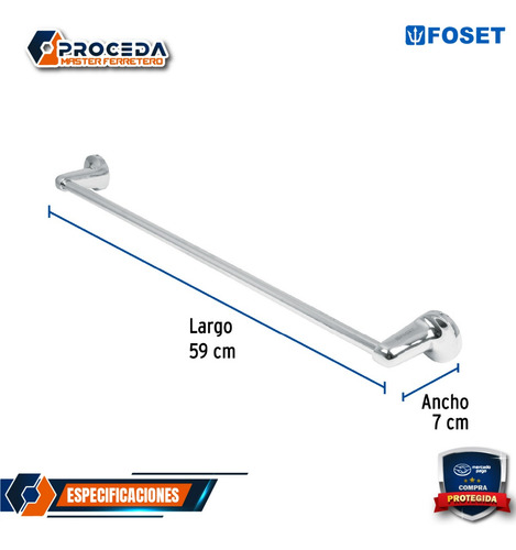 Toallero Con Barra De Acero Inoxidable, Foset 49405