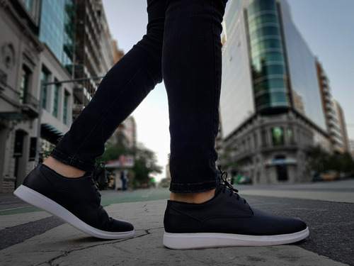 Imagen 7 de 10 de Zapatos Zapatillas De Vestir Urbano Cuero Hombre Libertarios