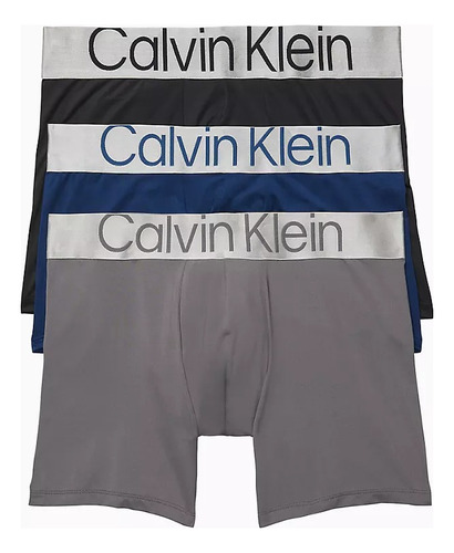 Boxer Calzon Calvin Klein 100% Microfibra Ropa Int 3 Piez