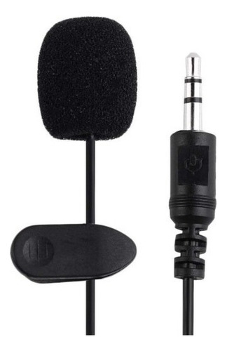 Microfone De Lapela Profissional Câmera Computador P2 C Nf-e Cor Preto