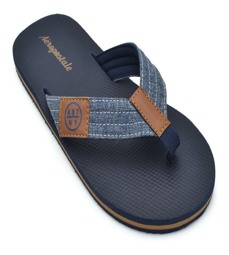 Sandalias Hombre Aeropostale Azul Mezclilla A87 Ny Original