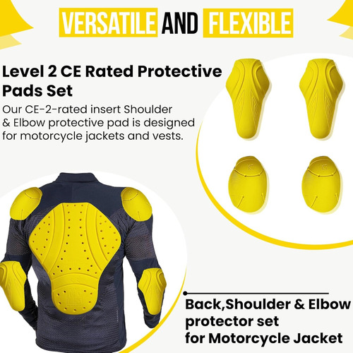 Chamarra Moto Punto Extremo Endurance Impermeable Con Ec2 Amarillo Lisa S