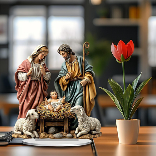 Figura De Belén De Navidad, Adorno De Nacimiento De Jesús,