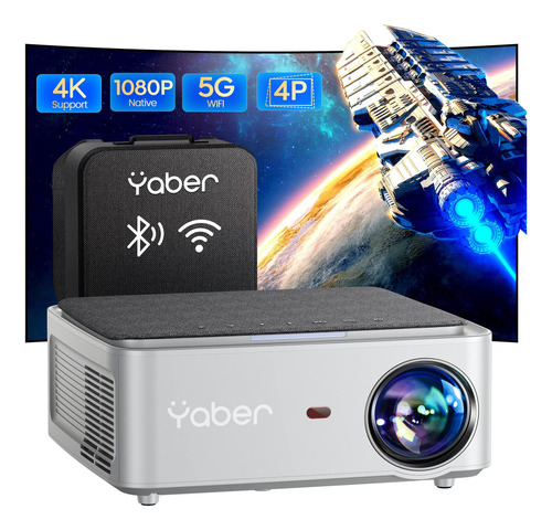 Proyector Bluetooth Wifi 5g, Yaber Native 1080p Proyector De