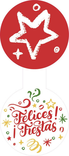 Imagen 1 de 2 de  100 Cierra Bolsas  Navidad Fiestas Stickers Etiquetas