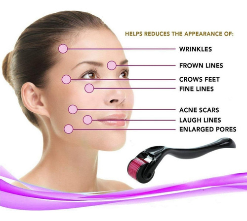 Dermaroller Capilar Rodillo Barba 0.5mm Derma Roller Barba