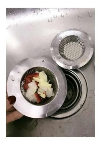 Desagüe protector de acero inoxidable para fregadero de cocina de 9 cm