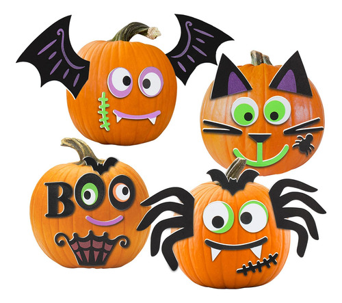 Calcomanías De Espuma Para Decoración De Calabazas Halloween