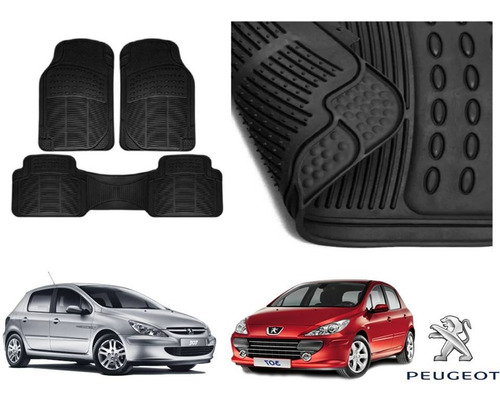 Kit Tapetes Uso Rudo Peugeot 307 2006 Rubber Black Original