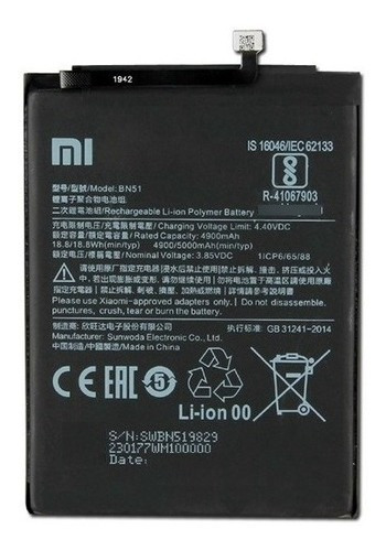 Bateria Xiaomi Redmi 8 Y Redmi 8a Referenc. Bn51 Compatible