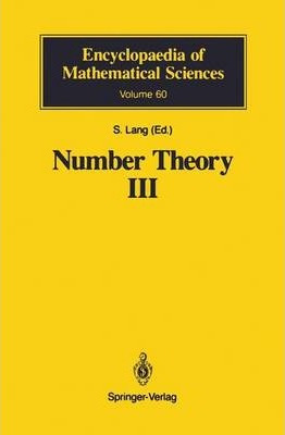 Libro Number Theory Iii : Diophantine Geometry - Serge Lang