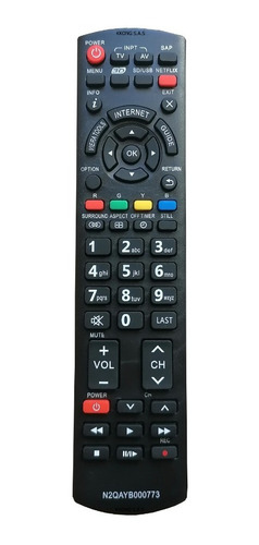 Control Remoto Para Tv Panasonic N2qyb000773 776 + Obsequio