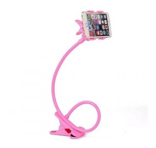 Soporte Celular De Brazo Flexible Pinza Ajustable Rosa