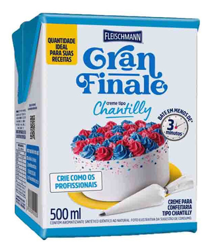 Creme Chantilly Gran Finale Fleischmann 500ml 1und