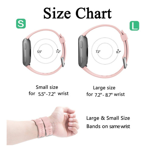 Correa Wepro, Compatible Con Reloj Fitbit Versa 2/lite Ar Xz