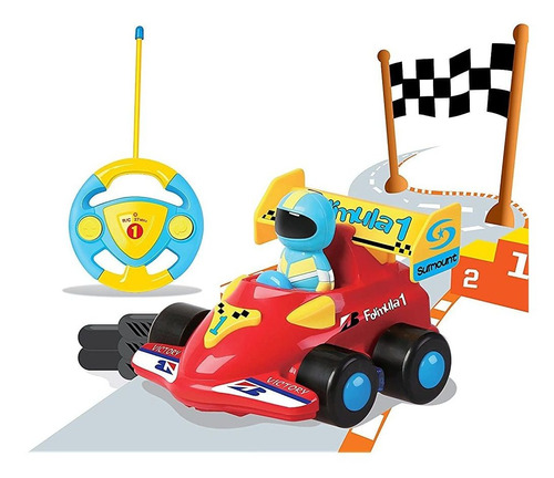 Cartoon R / C Formula Race Car Radio Control Toy De Liberty 