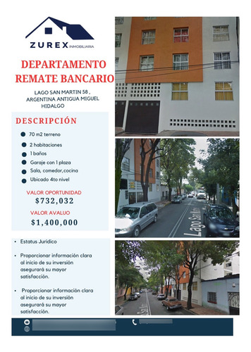 Departamento En Venta ,argentina Miguel Hidalgo!!! 