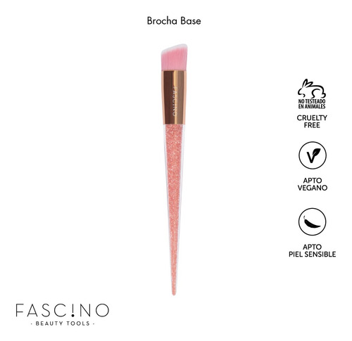 Imagen 3 de 10 de Set 6 Brochas Y Pinceles De Maquillaje Glitter Fascino