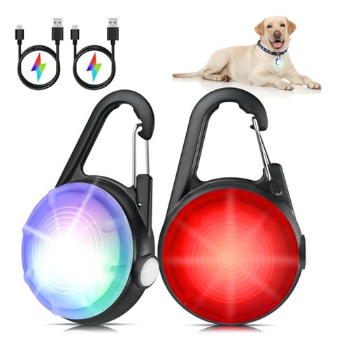 Luz Para Collar De Perro, 2 Paquetes De 4 Modos De Luces Par