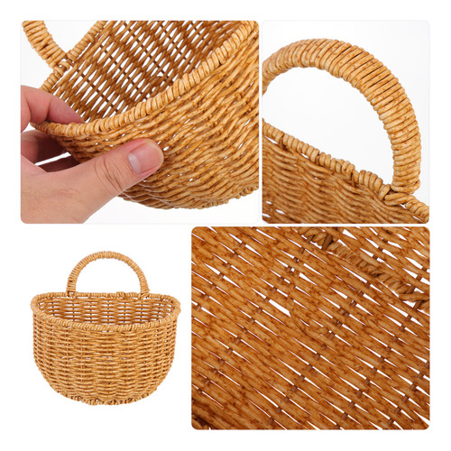 Cesta Tejida, Cesta De Pared Tejida, Cesta Colgante