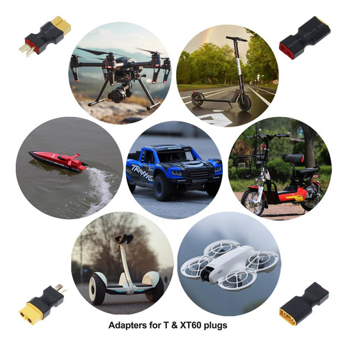 Adaptador De Conector Jvsrm Xt60 A Conector T Deans Hembra M