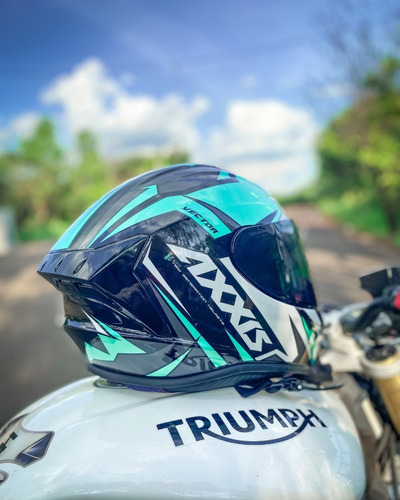 Imagem 3 de 9 de Capacete Axxis Draken Preto Fosco + Viseira Fume
