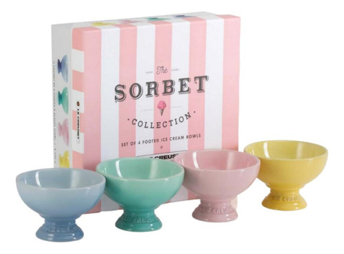 Set De 4 Bowls Para Sorvete Em Cerâmica Sorbet Le Creuset