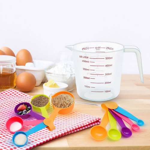 Tazas Cucharas Medidoras Para Cocina Repostería Set 12 Pzs