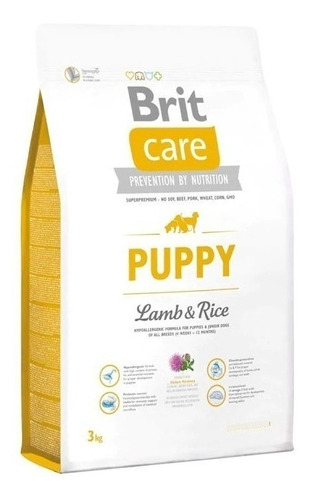 Imagen 1 de 1 de Alimento Brit Brit Care Prevention by Nutrition para perro cachorro todos los tamaños sabor cordero y arroz en bolsa de 3kg