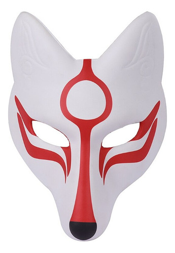 Máscaras De Zorro Kitsune De Piel Japonesa Kabuki Pu Japanes