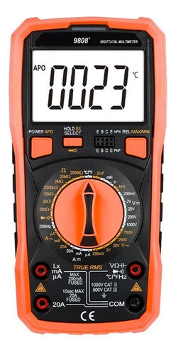 Multímetro Digital 9808+ Inductor 20h Alta Precisión 2000uf