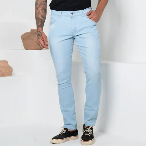 Calça Jeans Masculina Básica Slim Fit Tradicional Elastano
