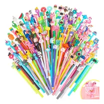 Comprar 70 Pcs Bolígrafos De Dibujos Animados Kawaii, Tinta Negra