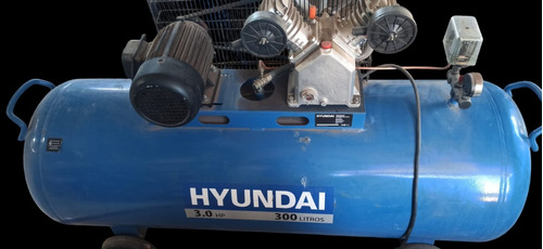 Compresor De Banda De 300 L 3hp Trifasico Hynudai Industrial