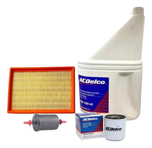 Kit Filtros + Aceite Acdelco Semi Chevrolet Cobalt Spin 100%