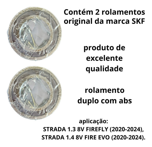 Par Rolamento Roda Dianteira Nova Strada 2020 2021 2022 2023
