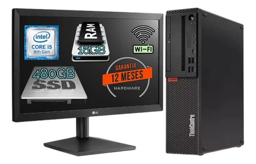 Pc+mon20 Lenovo M720s I5-8400 16gb480gbssd Facturagarantia12 (Reacondicionado)