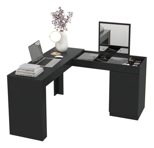 comprar Escrivaninha Penteadeira Camarim De Canto Com Espelho Star B