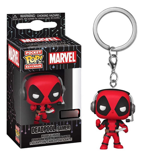 Llavero Pocket Pop! Funko: Marvel - Deadpool Gamer